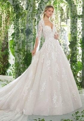 Amazing embroidered wedding gown